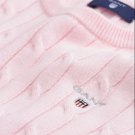 Baumwollstretch Zopfmuster Pullover